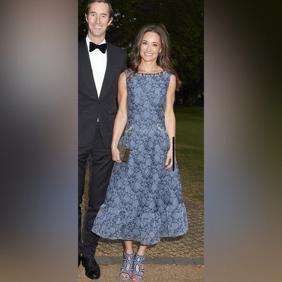 SANDRO Paris Alexie Heels Sandals in Blue Size EU 40 NWT - ASO Pippa Middleton - Picture 11 of 12